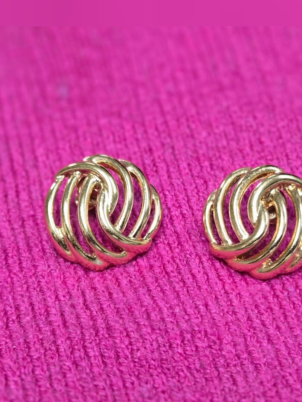 Monet Gold Tone Knot Stud Earrings - Women Jewelry